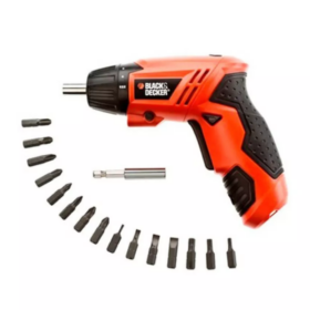 ATORNILLADOR INALAMBRICO BLACK & DECKER 4.8V + 15 ACCESORIOS