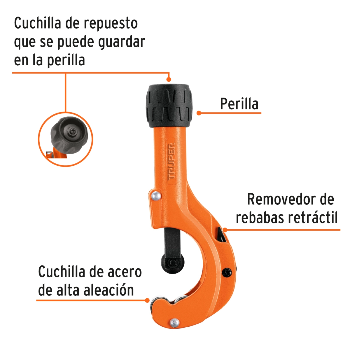 Cortatubo Para Cobre 3/16” – 2” Cuchilla 18mm Truper 12859 - Imagen 2