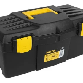Caja De Herramientas Plástica 19 PuLG 48cm Pretul 20533 Color Negro
